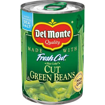 DEL MONTE GREEN BEANS SEA SALT 14.5oz 24PK
