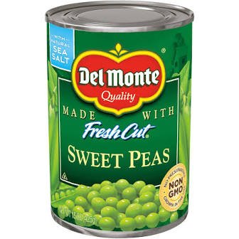 DEL MONTE PEAS 15.25oz SEA SALT CAN 24PK