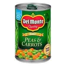 DEL MONTE PEAS & CARROTS SEA SALT 14.5oz 12PK