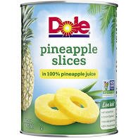 DOLE PINEAPPLE IN JUICE SLICE 20oz 12PK