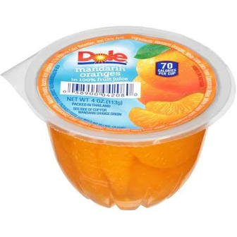 DOLE MANDARIN ORANGE IN JUICE 4 oZ 36PK