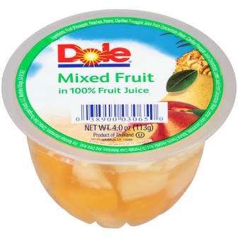 DOLE MIXED FRUIT IN JUICE 4 oZ 36PK