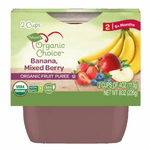 MOM'S ORGANIC Banana Mixed Berry 4oz 20 pk