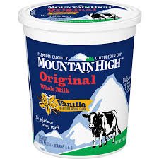 MOUTAIN HIGH VANILLA YOGURT 32oz 6PK