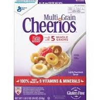 GENERAL MILLS MULTI GRAIN CHEERIOS 18oz 8PK