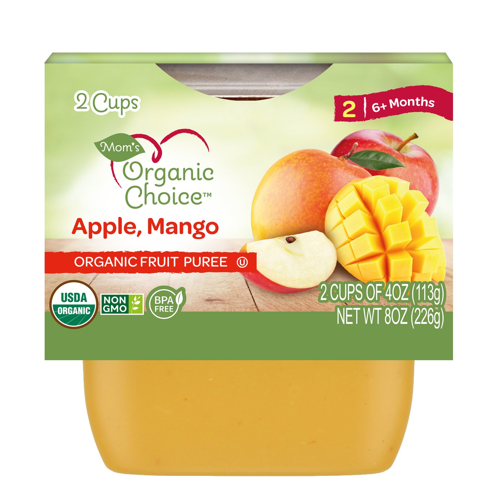 MOM'S ORGANIC Apple Mango 4oz 20 pk