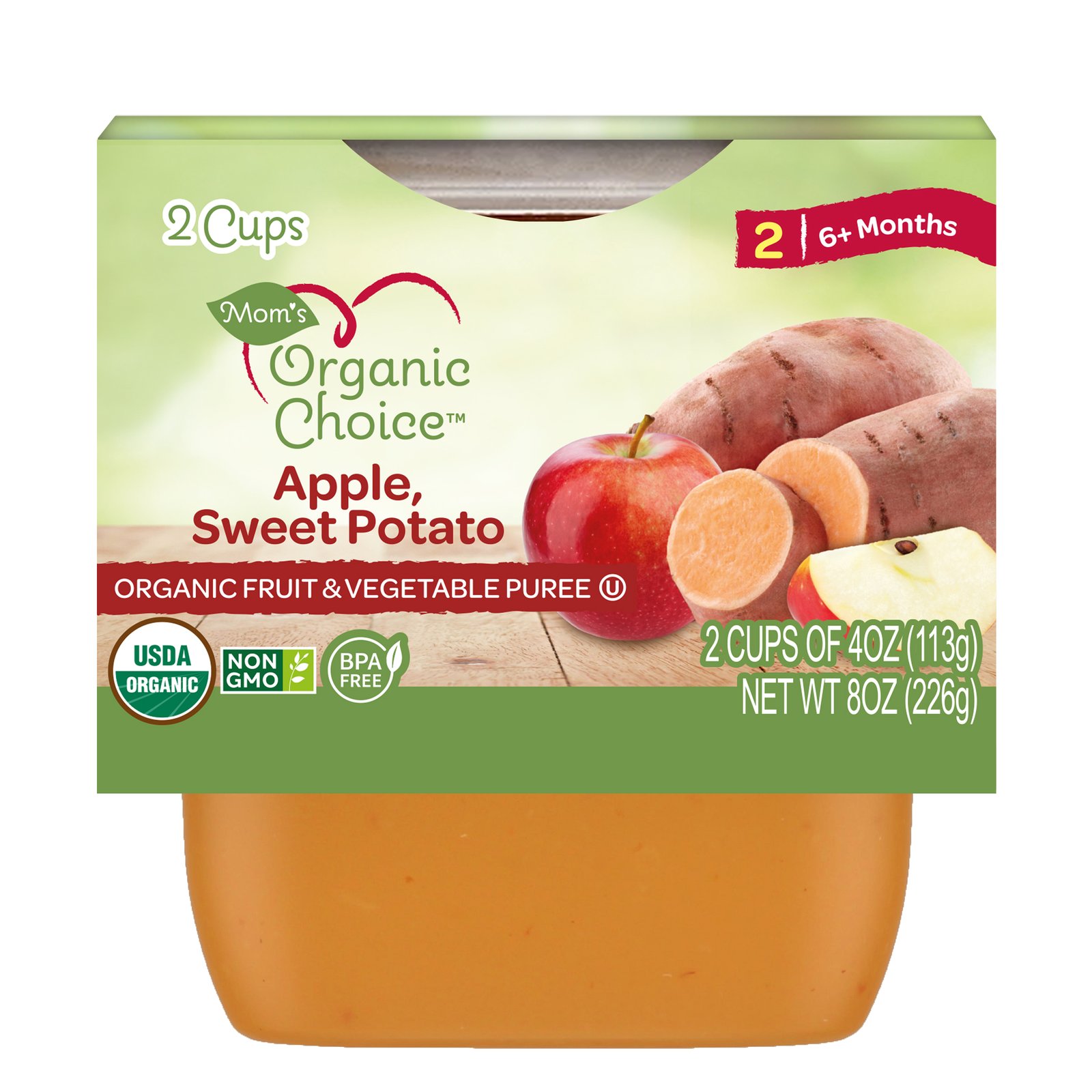 MOM'S ORGANIC Apple Sweet Potato 4oz 20 pk