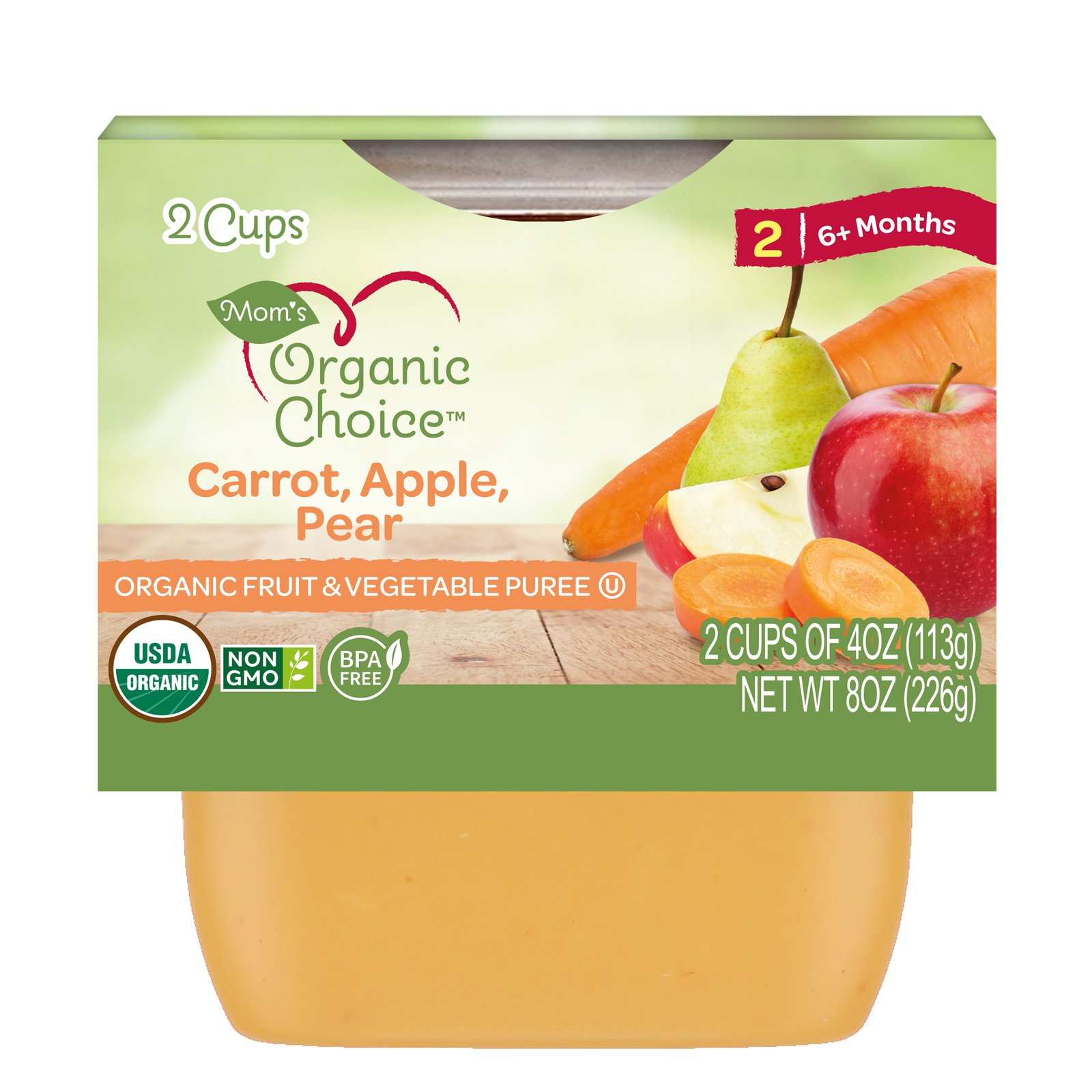 MOM'S ORGANIC CARROT APPLE PEAR 4oz 20 pk