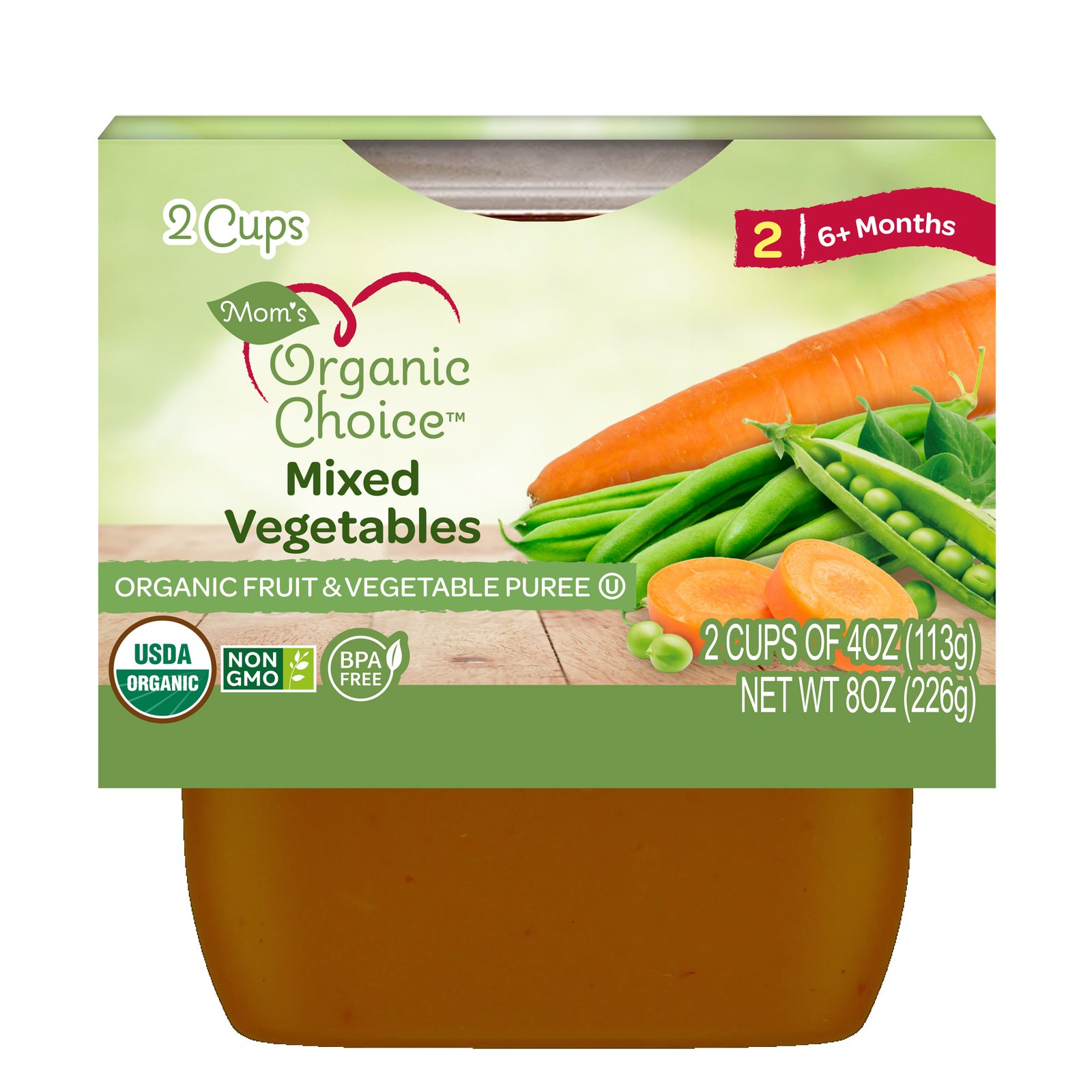 MOM'S ORGANIC Mixed Vegetables 4oz 10 pk