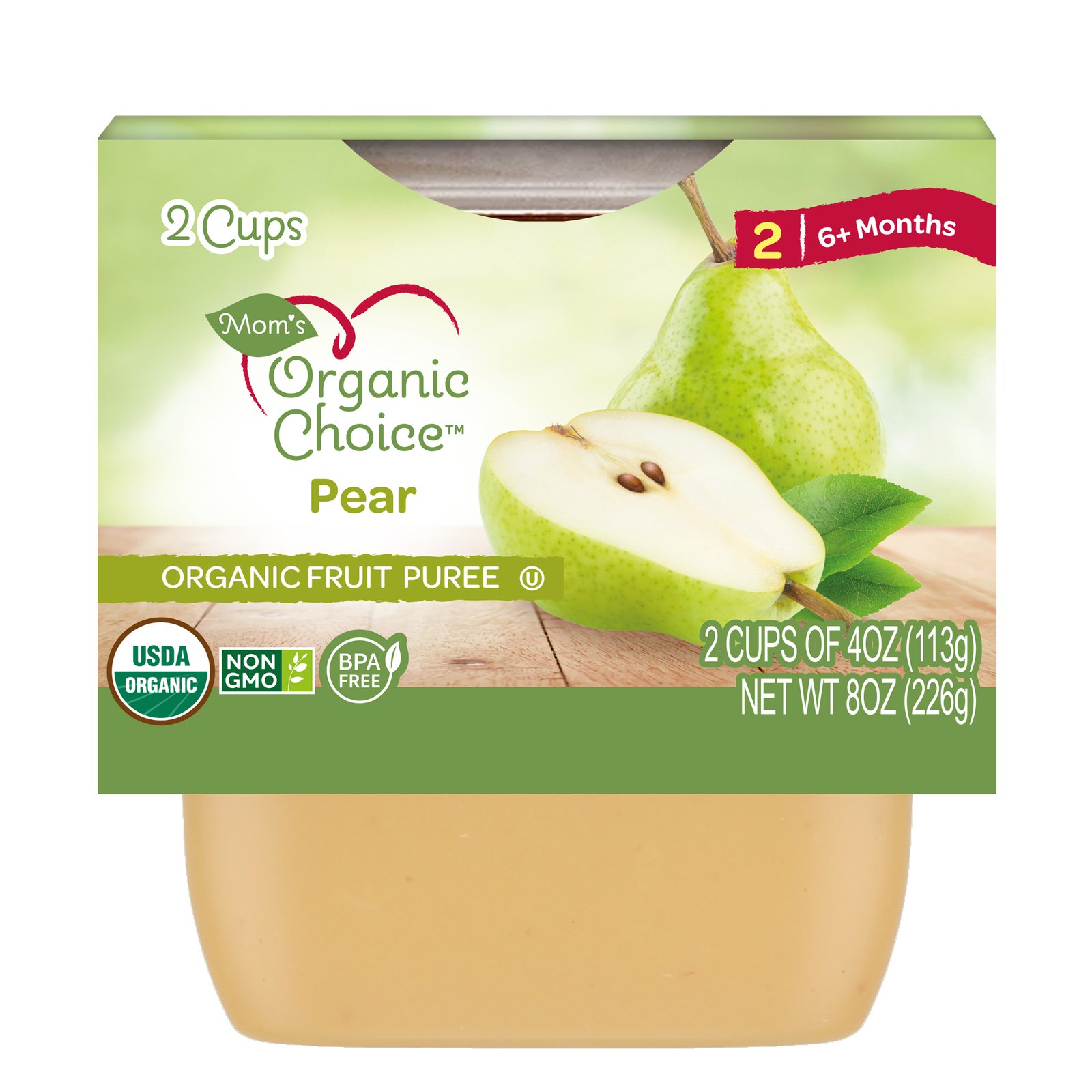 MOM'S ORGANIC Pear 4oz 20 pk