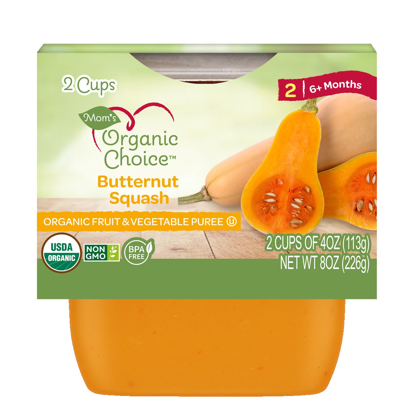 MOM'S ORGANIC Butternut Squash 4oz 10 pk