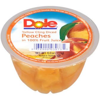 DOLE DICED PEACH IN JUICE 4 oZ 36PK