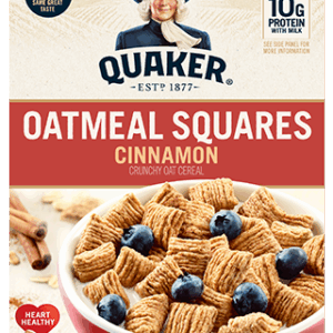 QUAKER SQUARES CINNAMON 14.5oz 12PK