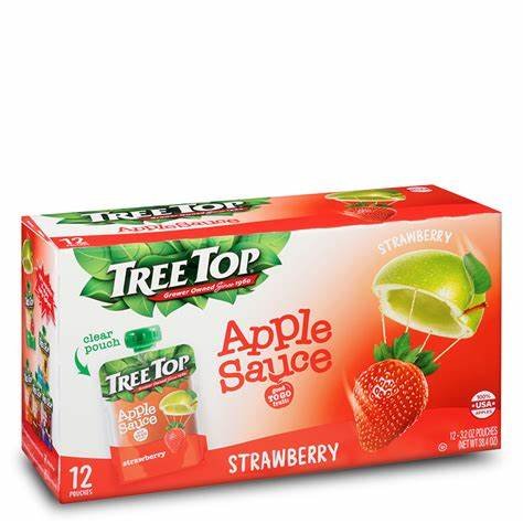 TREE TOP STRAWBERRY APPLE SAUCE 3.2 OZ 48 PK
