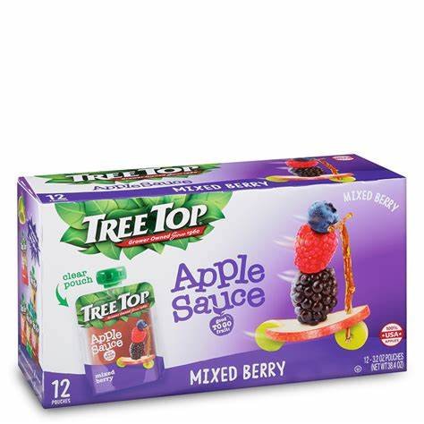 TREE TOP MIXED BERRY APPLE SAUCE 3.2 OZ 48 PK